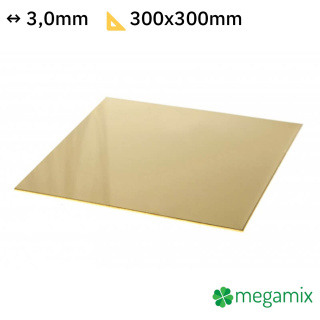 Mosadz plech 300x300x3,0mm
