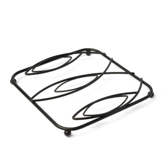 Podložka pod hrniec Leaf 17cm čierna