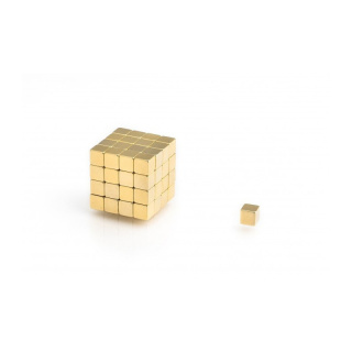 Pozlátený magnet 10ks MPL 5x5x5 N38