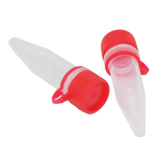 Eppendorf skúmavky s červeným uzáverom 1,5 ml, balenie 50 ks