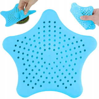 Silikónové sitko do drezu na odpad 15cm modré