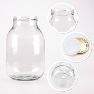 Sklenená nádoba dóza 3000ml 24cm s viečkom