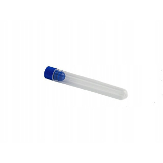 Skúmavka PP 12x75mm s modrým uzáverom 50ks
