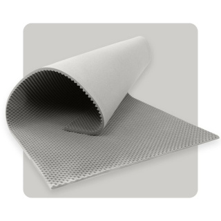 Akustický panel pena VLNY 200×100 cm 4 cm svetlosivý