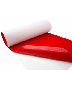 Červená mäkká filcová netkaná textília s lepidlom 3mm 150x50cm 400g/m²​