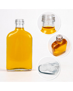 Sklenená fľaša 5ks 200ml 16cm fat