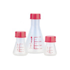 Erlenmeyerova banka z PMP s červeným uzáverom – 250 ml, GL 45