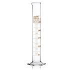 Odmerný valec sklenený, 500 ml, trieda A, hnedá stupnica, sklenená základňa, s certifikátom