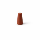 Gumová zátka kónická fi 12/8 mm, výška 20 mm – laboratórna zátka na skúmavky