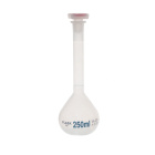 Odmerná banka z PP so sklenenou zátkou 10/19, trieda B – 25 ml, ISO 384