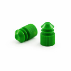 Zátka PE karbovaná pre skúmavky 12 mm, zelená, priemer 11-12 mm, výška 18 mm, 1 ks