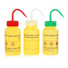 Tryska s potlačou Ethanol, 250 ml, žltá, široké hrdlo GL40 – PE-LD, ADR