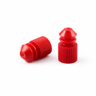 Korok PE karbovaný do skúmaviek 12 mm, červený – laboratórna zátka 1 ks