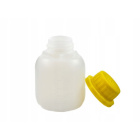 Fľaša 100ml HDPE a žltý uzáver s uzáverom