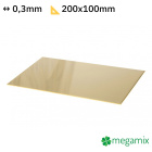Mosadz plech 200x100x0,3mm