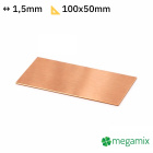 Medený plech 100x50x1,5 mm