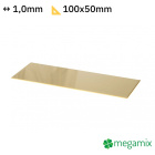 Mosadz plech 100x50x1,0 mm