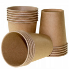 Papierové poháre Eco 250ml hnedé 100ks 9cm