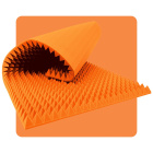Akustický panel pena Pyramída 200×100 cm 7 cm oranžový