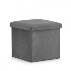 Skladacie sedadlo s úložným priestorom L 36x38x38cm sivý zamat
