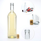 Sklenená fľaša na víno 750ml 31cm biela