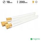 Sklenené skúmavky 200mm priemer 18mm 10ks