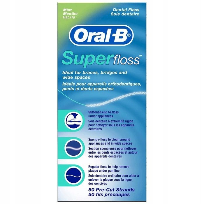 dentálna niť oral-b super floss 50ks megamix.sk