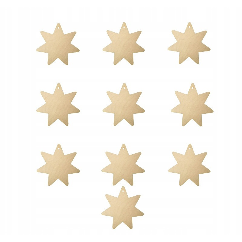 Drevené hviezdy 10ks 3cm dekorácia decoupage megamix.sk