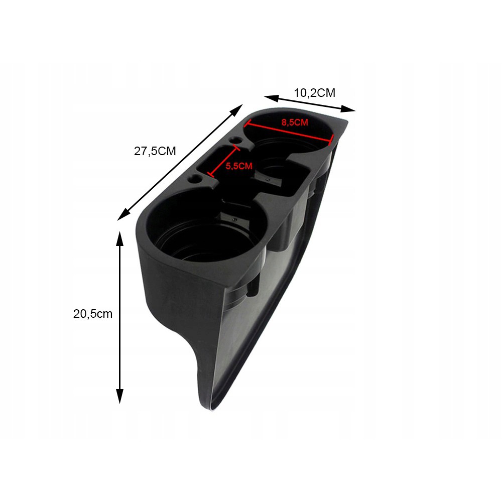 Držiak na poháre do auta 20x27x10cm čierny megamix.sk