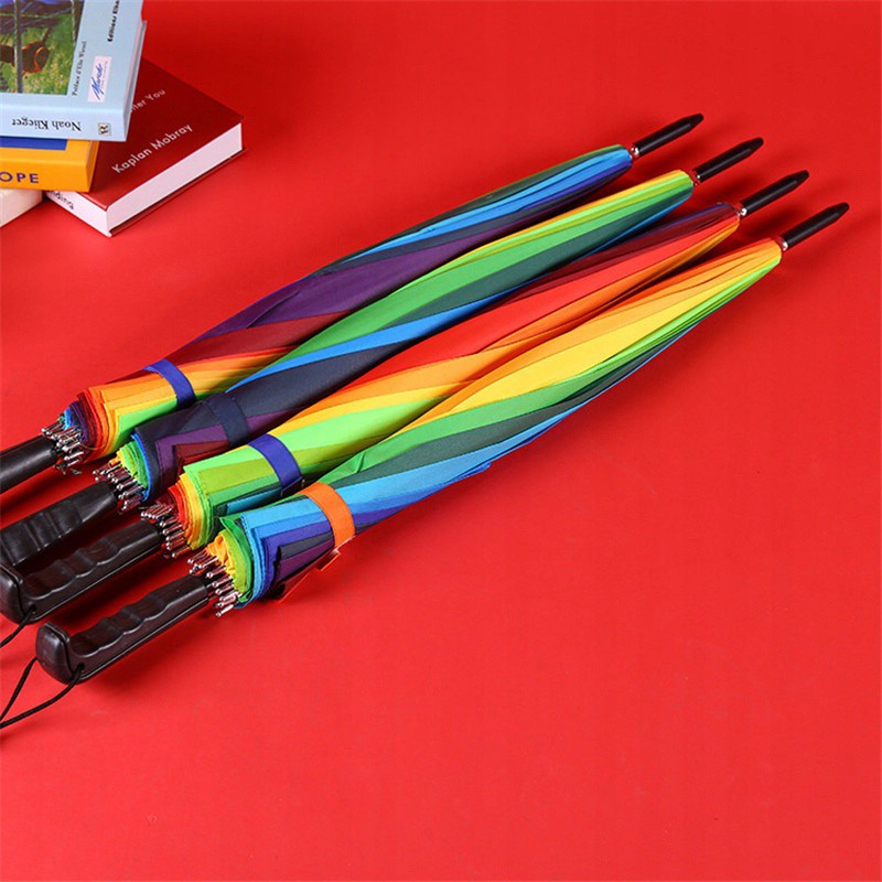Farebný skladací dáždnik dúha 16 farieb 112cm megamix.sk