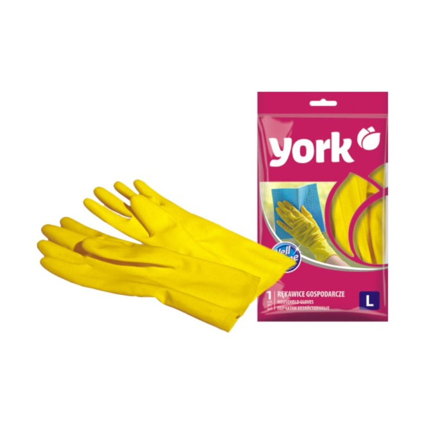 Gumené žlté rukavice York veľkosť S