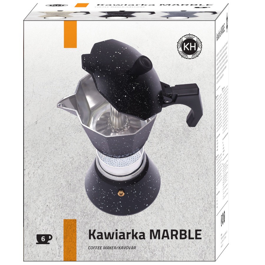 Hliníkový espresso kávovar KonigHOFFER Gray Stone Marble 300 ml megamix.sk