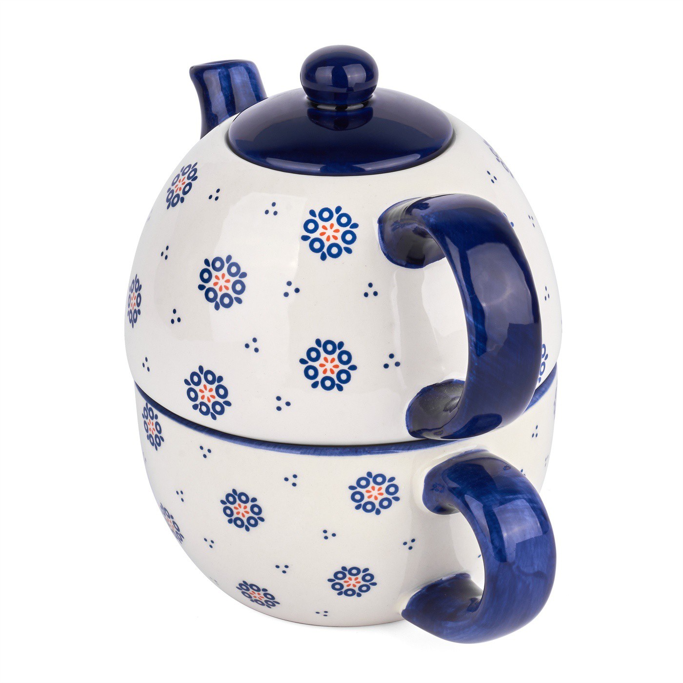 Keramický džbán so šálkou a podšálkou Folklor 360 ml / 340 ml megamix.sk