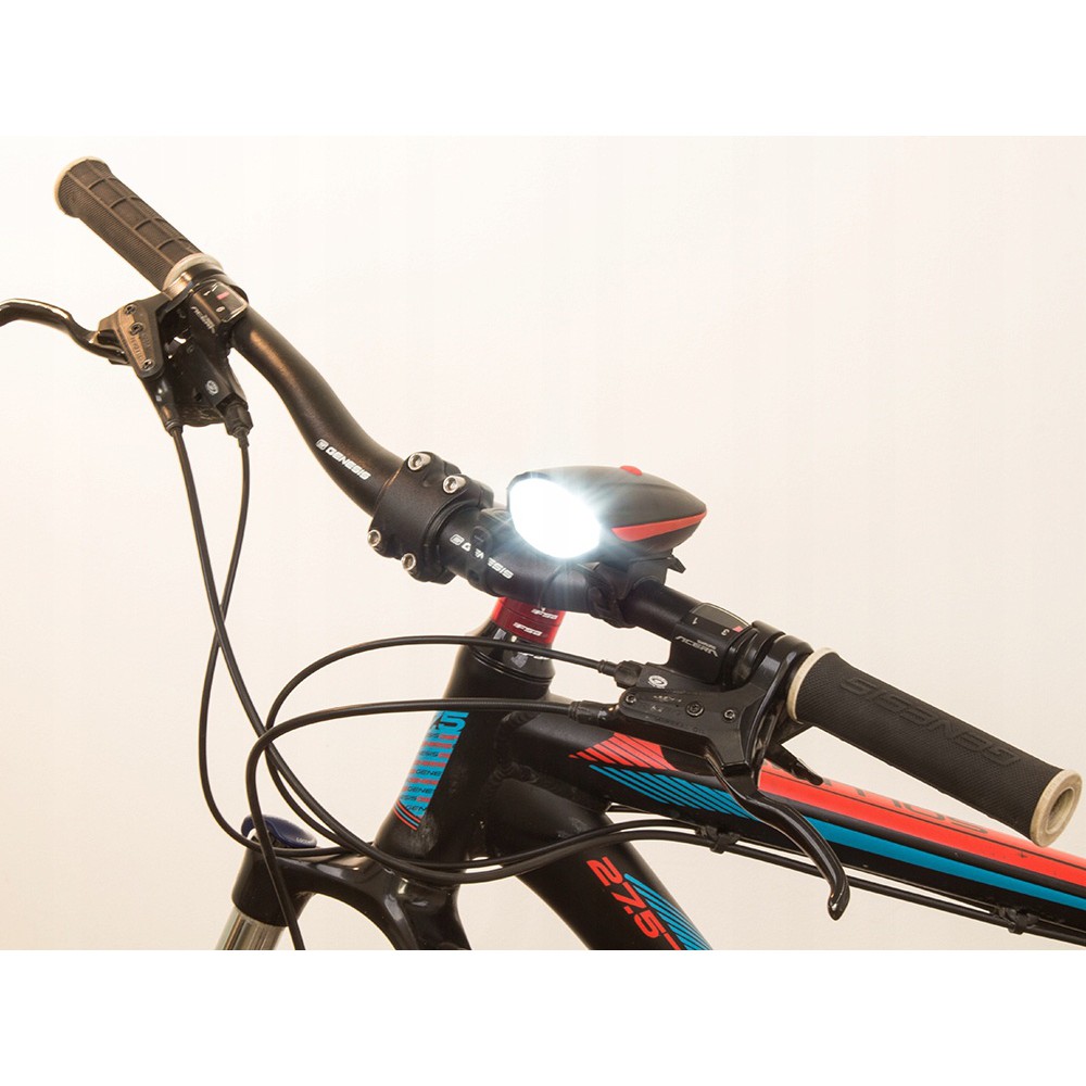 LED lampa na bicykel 250ml a klaxón na USB predné svetlo megamix.sk
