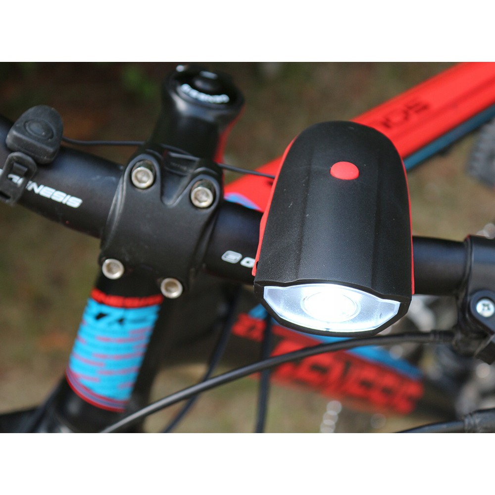 LED lampa na bicykel 250ml a klaxón na USB predné svetlo megamix.sk