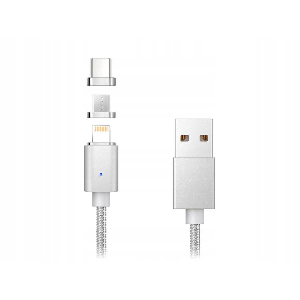 Magnetický kábel 3v1 nabíjačka iPhone Micro USB C