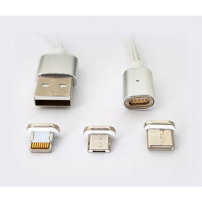 Magnetický kábel 3v1 nabíjačka iPhone Micro USB C