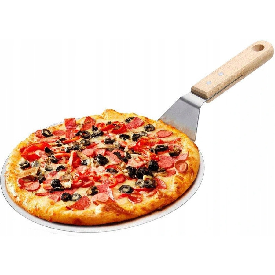 okrúhla špachtľa na pizzu s drevenou rúčkou 30cm megamix.sk