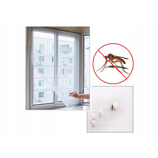 Sieťka proti komárom na okno 180x150cm + suchý zips biela megamix.sk