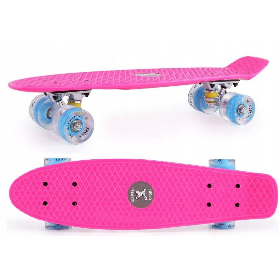 Skateboard 56cm LED svetlá podsvietené kolesá megamix.sk