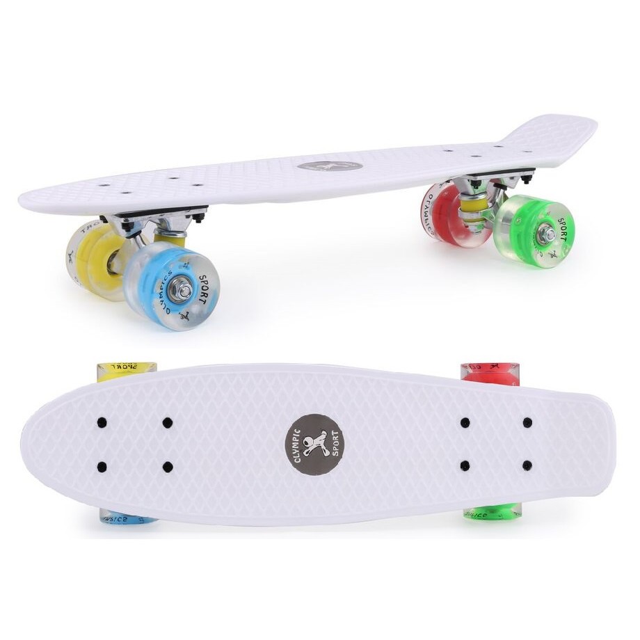 Skateboard 56cm LED svetlá podsvietené kolesá megamix.sk