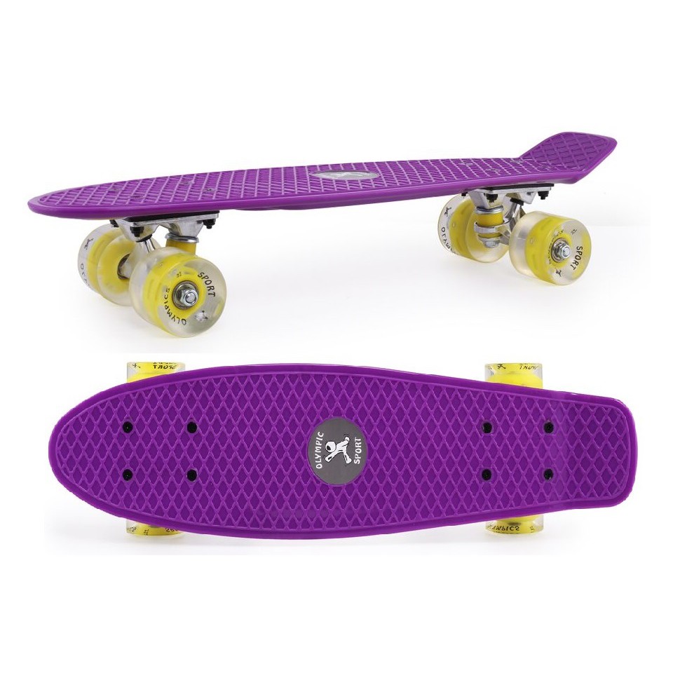 Skateboard 56cm LED svetlá podsvietené kolesá megamix.sk