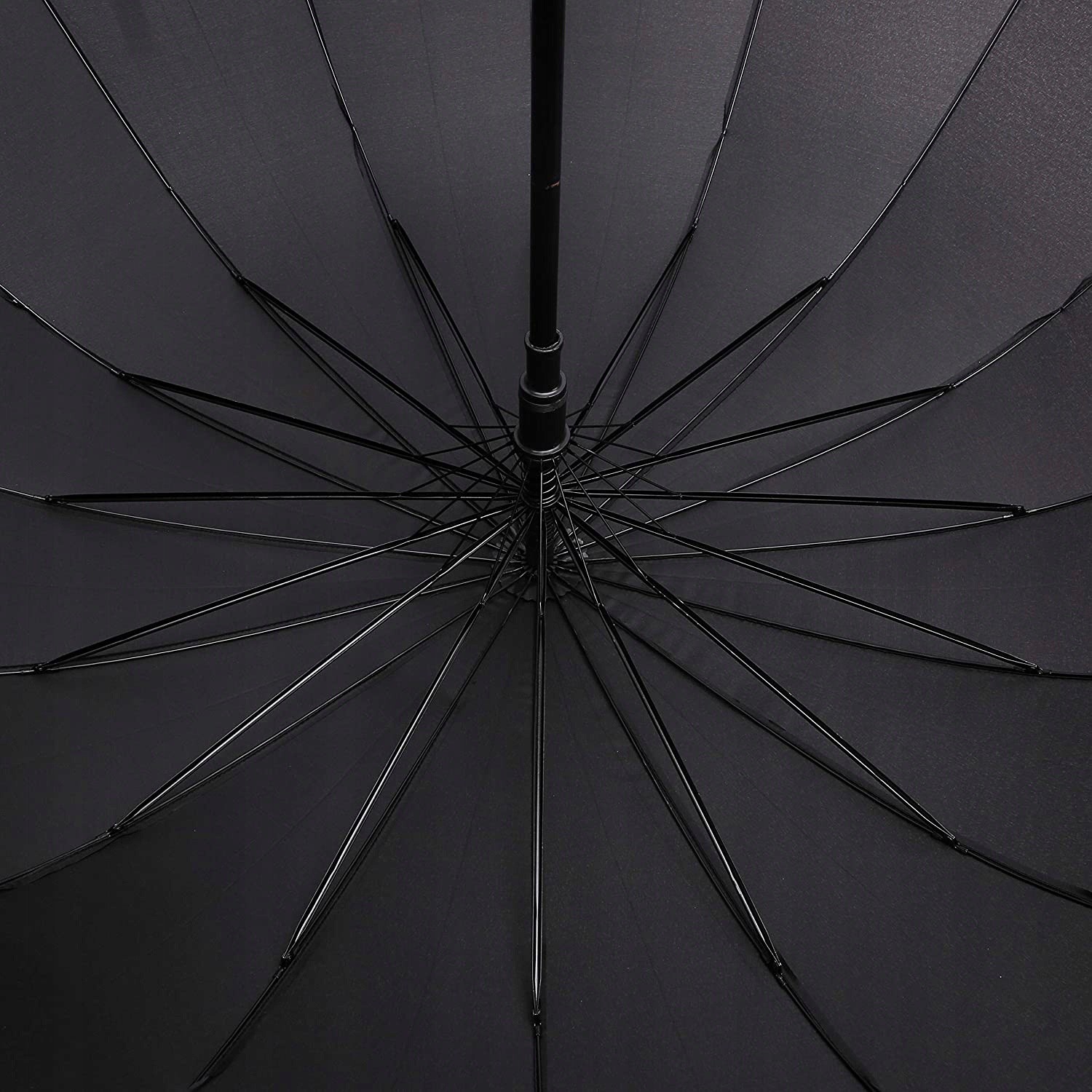Skladací dáždnik čierny 97cm drevená rukoväť megamix.sk
