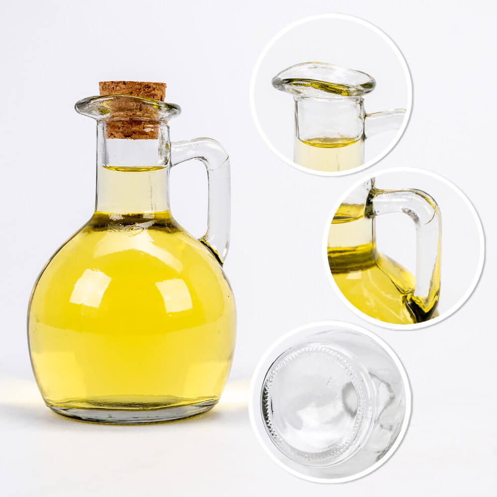 Sklenená fľaša na olej 150 ml so zátkou megamix.sk