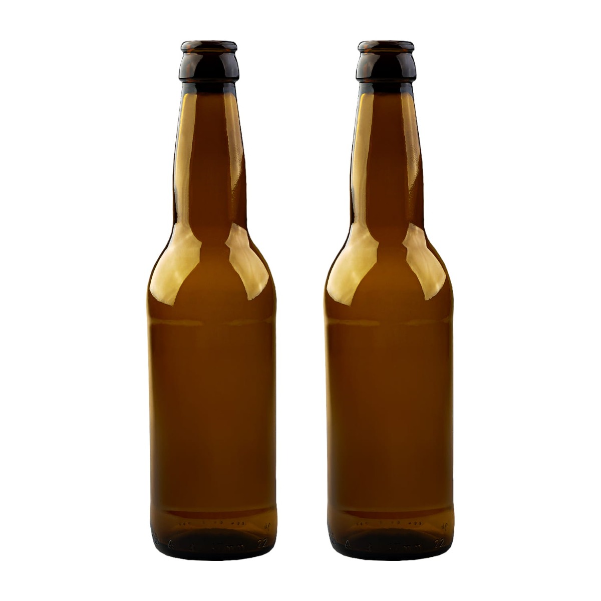 Sklenená fľaša na pivo 330ml 23cm hnedá megamix.sk