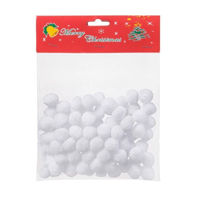 umelé snehové ozdobné guličky 100g 1,8cm megamix.sk