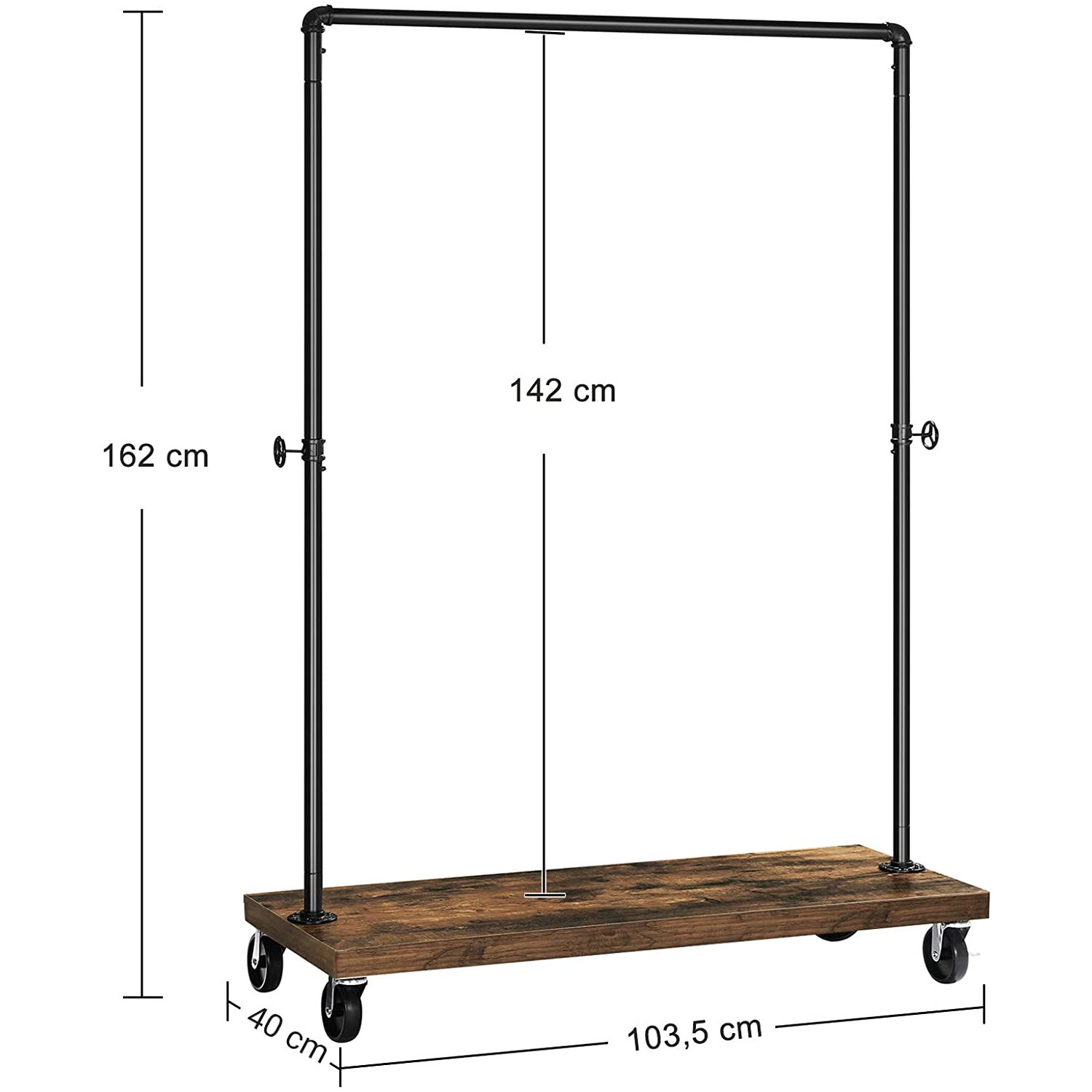 vešiak na kolieskach 103x40x162cm prenosný do chodby haly megamix.sk