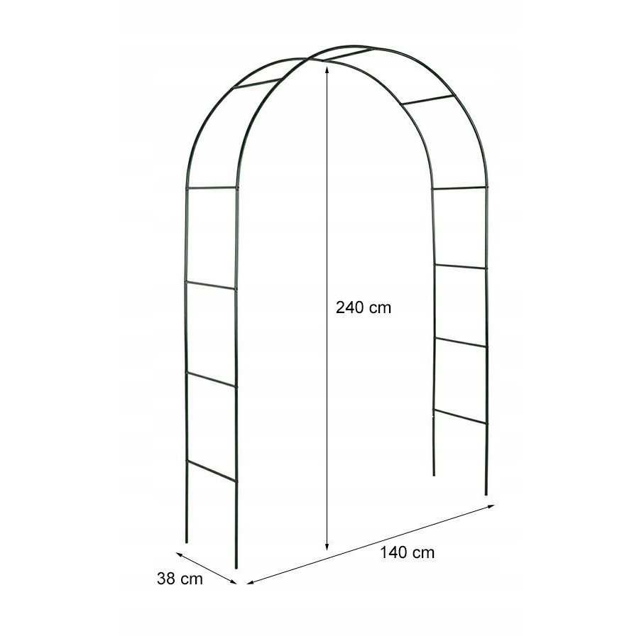 záhradná pergola na kvety kovová 240cm skladacia odolná megamix.sk