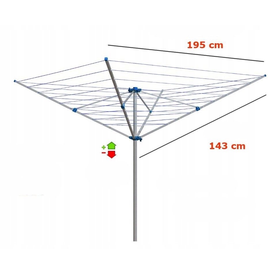záhradný sušiak na prádlo rotačný skladací 4-ramená vonkajší na bielizeň megamix.sk