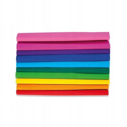 zvrásnený hodvábny papier 25x200cm mix 10 farieb Rainbow megamix.sk